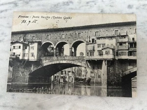 OLD POSTCARD FLORENCE OLD BRIDGE OLD POSTCARD - Picture 1 of 2
