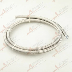 AN-8 PTFE Hose -PF Series Hose Stainless Steel Outer Braided 1M (3.3FT) Length - Foto 1 di 3