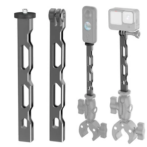 Supporto asta braccio prolunga alluminio vite e foro 1/4" per GoPro DJI Insta360 - Foto 1 di 14