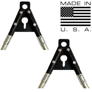 PAIR Hanging Gong Target Stand EMT CONDUIT BRACKETS Steel Shooting Rifle Pistol - Picture 1 of 3