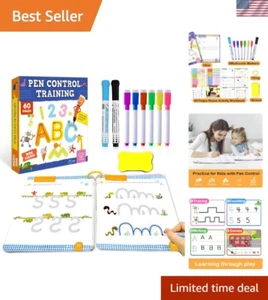 Vorschule Lernaktivitäten 60 wiederverwendbare Seiten, Nachzeichnen von Buchstaben Zahlen Handwr... - Bild 1 von 8