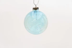 Vintage Christmas Ornament Unsilvered Clear Blue Christmas Ornament Box #70-C - Picture 1 of 8