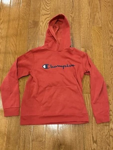 Champion Branded Boys Large Red Light Weight Hooded Sweatshirt - Picture 1 of 3
