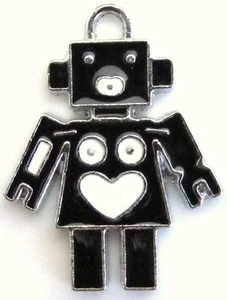 10 Niedliche Roboter Emaille Armband Charm/Perle/Anhänger/Perlen/Cartoon/Baby/Kinder EK27 - Bild 1 von 3