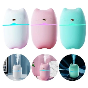 260ml Cat Ear Design Small Air Humidifier Mist Diffuser Two Spray Modes - Picture 1 of 8