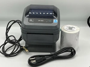 Zebra ZP505 Thermal Printer Serial/Parallel With Labels & Cables FLAT FRONT - Picture 1 of 13