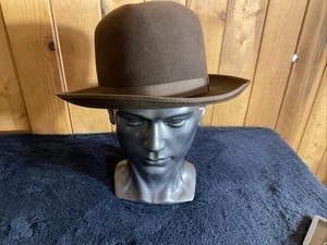 Resistol Melorol Fedora Hat Brown Size 6 7/8 Vintage - Picture 1 of 10