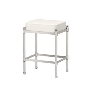 Gatco 1356 14"W Traditional Steel Vanity Stool - Nickel - Picture 1 of 1