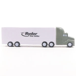 Ryder Gray White Tractor Trailer Truck Advertising Promo Souvenir Foam Stress - Bild 1 von 7