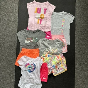 Lot Of 10 Or 5 Pairs Nike Champion Shirt Shorts Girls Size 6 - Picture 1 of 5