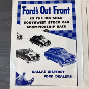 100 Mile Southwest Stock Car Championship Arlington Downs, Oktober 1949 0,25 $ TX - Bild 1 von 14