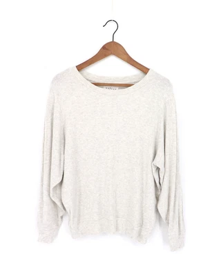 VELVET By Graham & Spencer Long Sleeve Ribbed Knit Top Light Beige S $150 A5 226 - Image 1 of 2