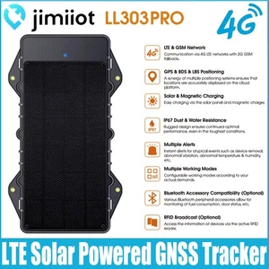 JIMIIOT LL303 PRO 4G LTE Solar Powered GPS Tracker GPS & BDS & LBS Positioning - Picture 1 of 3
