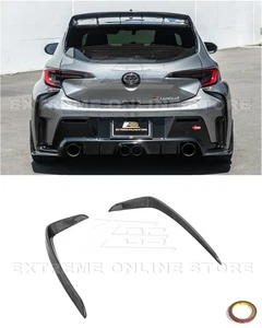 Fits 23-Up E210 GR Corolla GR Package CARBON FIBER Rear Bumper Garnish Extension - Picture 1 of 24