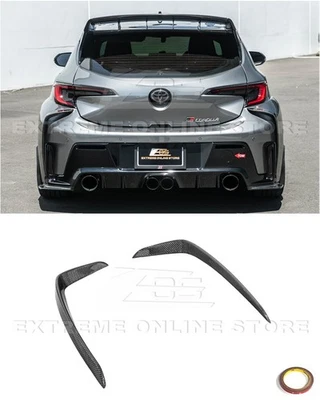 Fits 23-Up E210 GR Corolla GR Package CARBON FIBER Rear Bumper Garnish Extension - Image 1 of 4