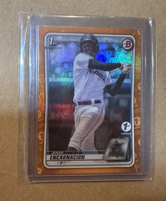 2020 1st bowman jerar encarnacion Edition Foil /25 Orange  - Image 1 of 4
