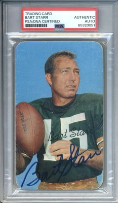 1970 Topps Super #3 Bart Starr Authentic Autograph PSA/DNA Certified - Image 1 of 2