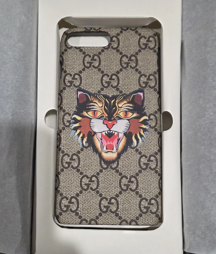 古驰 GG Supreme The Angry Cat 保护壳 适用于 iPhone SE(当前),SE 2020,7,8 全新带盒 — 第 1/4 张图片