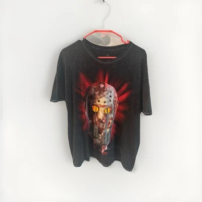 万圣节恐怖之夜 25 岁 Freddy vs Jason 男式 XL 黑色衬衫 — 第 1/4 张图片