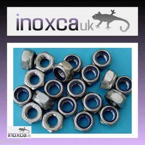 20 M10 NYLOC HEX HEXAGON NUTS A2 STAINLESS STEEL LOCKING NUT LOCK NYLON INSERT - Picture 1 of 1