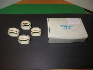 Napkin Rings By Gorham Set Of Four (4) Elegant Holiday Table - Picture 1 of 6