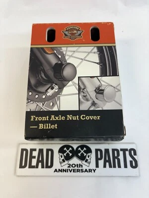 Harley NUEVO EN CAJA Negro Billet Eje Delantero Tuerca Tapas 43428-09 Foto 1 de 3