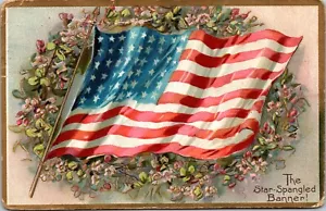 Stella Spangled Bandiera Americana Raffaello Tuck Decorazione Giorno Cartolina 1910 - Foto 1 di 2