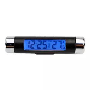 1x Vehicle Car Thermometer Meter Electronic Clock Digital Car Clock Thermometer - Picture 1 of 12