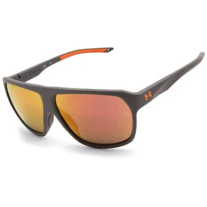 Gafas de sol Under Armour Dominate gris mate/naranja espejo unisex de moda KB7-50 - Imagen 1 de 4