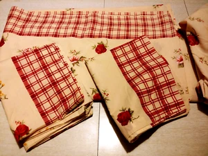 Queen Size Red Roses Sheet Set, Flat, Fitted, 2 Pillowcases, 88x100 - Picture 1 of 7