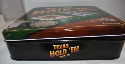Texas Hold ‘Em Poker Set and Collector’s Tin Excalibur 2010 Made in China - Image 1 of 4