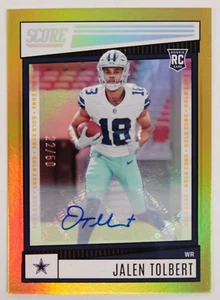2022 Score Gold Zone Signature Auto RC JALEN TOLBERT #385 22/50 - Picture 1 of 2