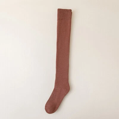 5 пар женских зимних хлопковых однотонных повседневных теплых впитывающих чулок - Изображение 1 из 4