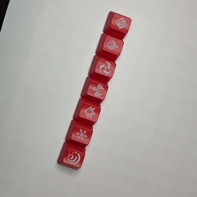 ABS Red Mechanical Keyboard Key-caps Translucent OEM R4 Keycap For Genshin - Image 1 of 4