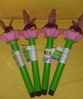 Piquets d'éclairage de jardin solaire colibri violet fleur rose piquets 10"