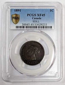 1891 Canada 1c SDLL PCGS XF 45 - Picture 1 of 3