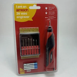 Amtech V2548 3V Pen Style Mini Engraver Set - Cordless & Handheld Kit Set Tool - Picture 1 of 5