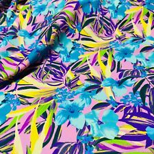 4 Way Stretch Fabric Colorful Floral Print Nylon Spandex by Yard for Swimwear