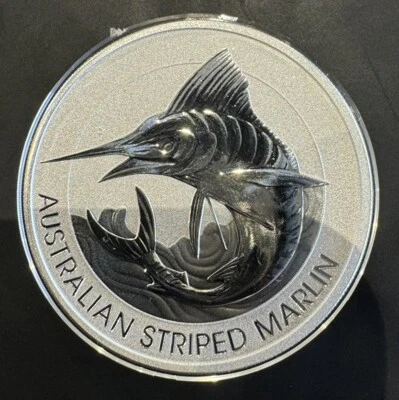 2020 P Australia .999 Silver Striped Marlin 1.5 oz $2 - BU - Image 1 of 4