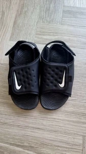 Boys Black Sunray Nike Infant Sandals Size Uk 8.5 - Picture 1 of 8