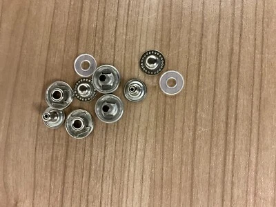 Konvolut Jeansknöpfe  Hosen Knopf Nieten Jeansknopf Hosenknöpfe silberfarben - Bild 1 von 2