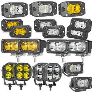 For Jeep Wrangler JK 4" 3" Round LED Offroad Driving Spot Lights Work Headlights - Picture 1 of 354