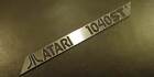 Atari 1040 Ste Label / Logo / Sticker / Badge Brushed Aluminum 100 X 10 Mm [288]