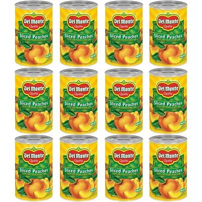 Del Monte Yellow Cling Sliced Peaches in Heavy Syrup, 15.25 oz Cans - Sweet, ... - Изображение 1 из 4