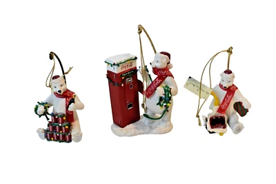 Danbury Mint 可口可乐北极熊装饰品系列,3 件装 — 第 1/4 张图片