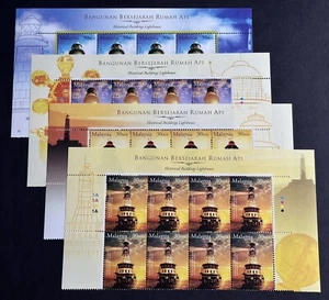 2004 Malaysia Heritage Historical Buildings Lighthouse 32v Stamps (Upper Blocks) - Picture 1 of 5