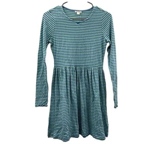 J. Crew Crewcuts blau & grün gestreiftes Langarm Pullover Minikleid Gr. 12 NEU - Bild 1 von 9