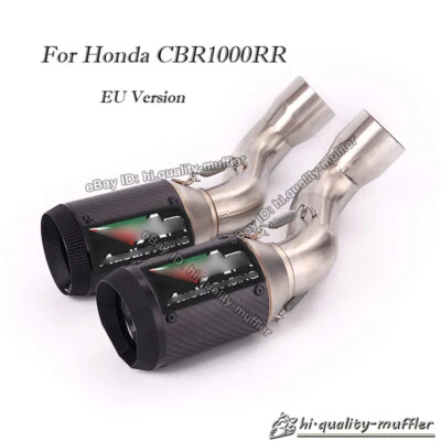 Exhaust Link Pipe Muffler Carbon Fiber For Honda CBR1000RR 2008-2016 EU Version — 第 1/4 张图片