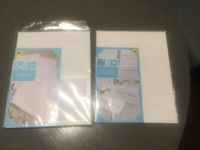 NEW Lot Of 2 Gartner White Place Cards Programs Wedding - Изображение 1 из 3