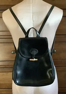 Vintage Longchamp Paris Rucksack selten schwarz Lederrucksack Frankreich Tasche - Bild 1 von 23